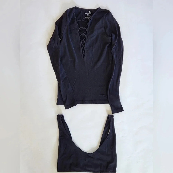 Bundle! || FREE PEOPLE INTIMATELY || seamless, lace up top, bra bundle, NWOT - Picture 2 of 6
